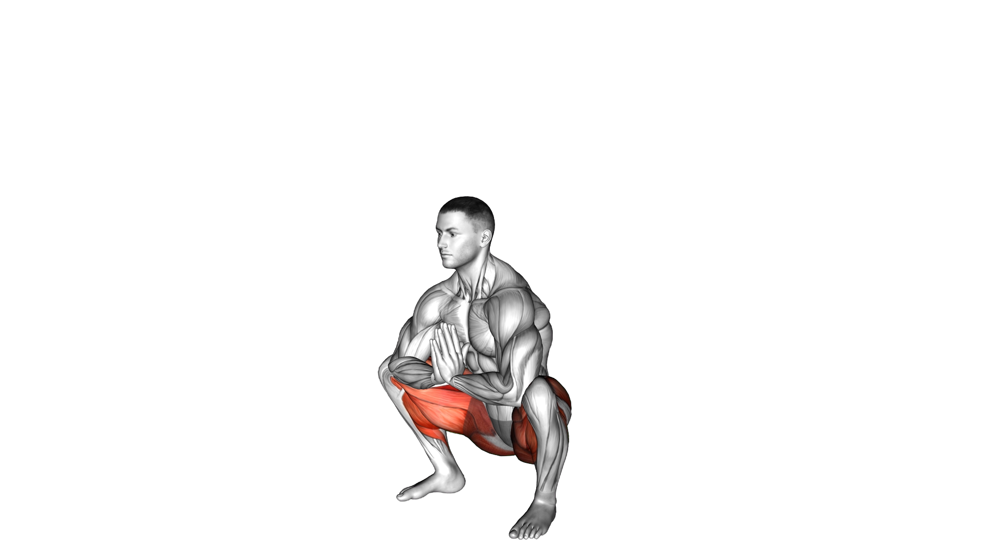 Deep Prisoner Squat exercise demonstration