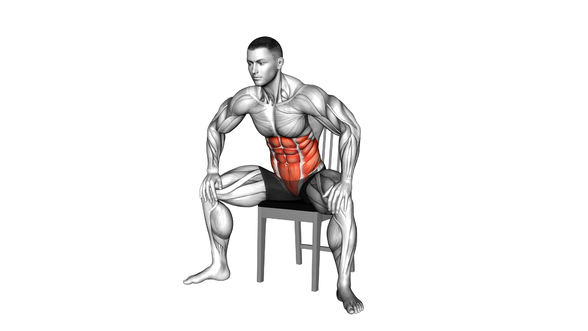 Seated Alternate Back Rotation on a Chair exercise demonstration