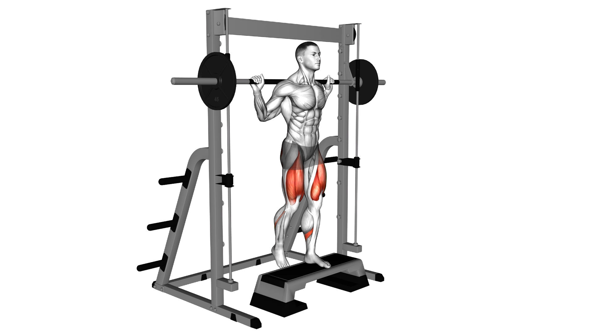 Smith Rear Lunge from Deficite exercise demonstration