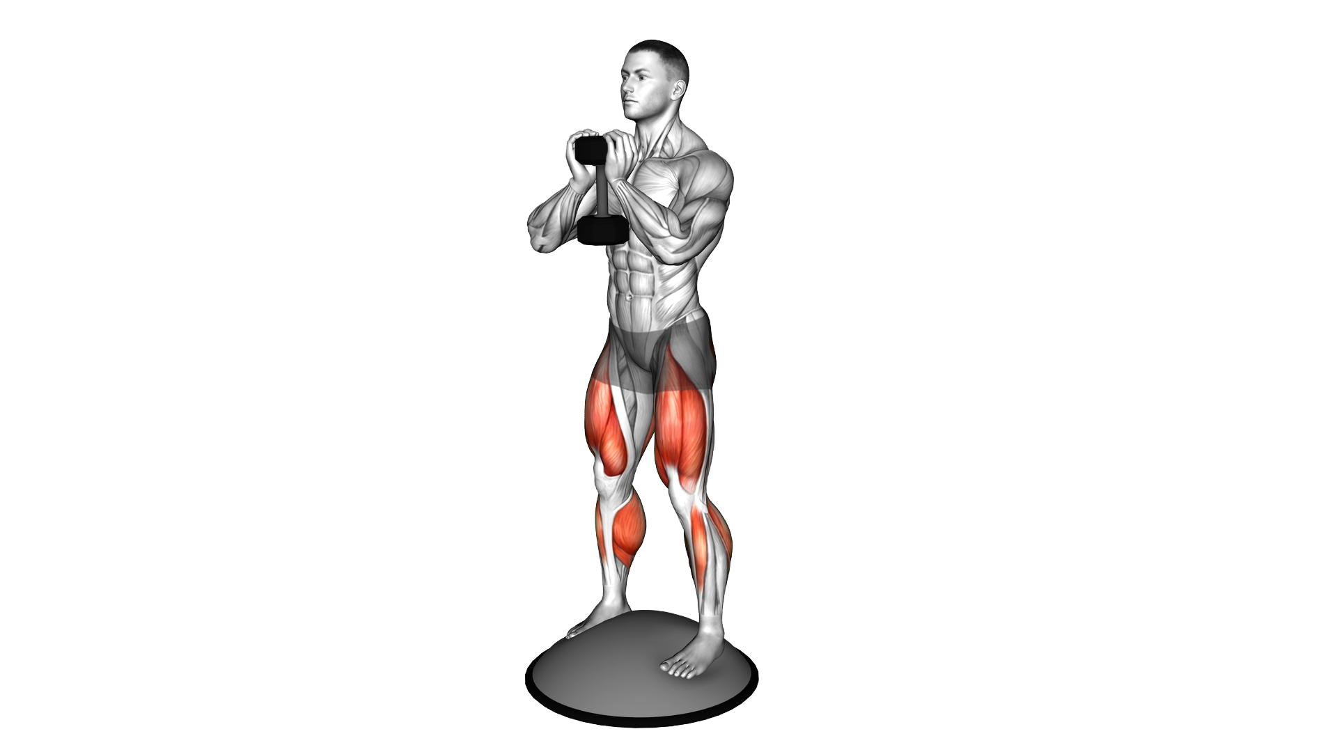 Dumbbell Bosu Ball Goblet Squat exercise thumbnail