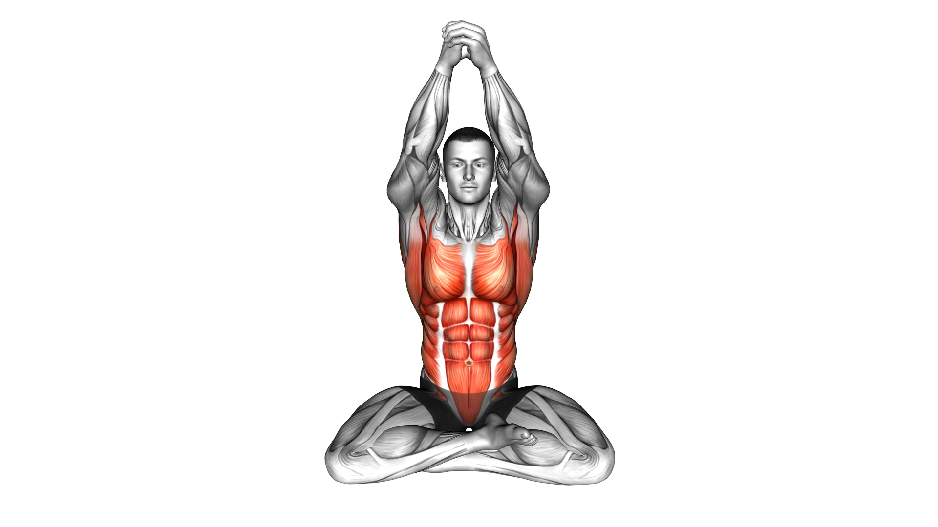 Sitting Lotus Pose Woodchoper exercise demonstration
