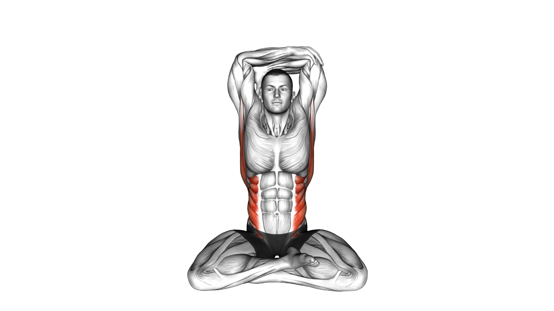 Sitting Lotus Pose Hand Behind Side Bend exercise demonstration