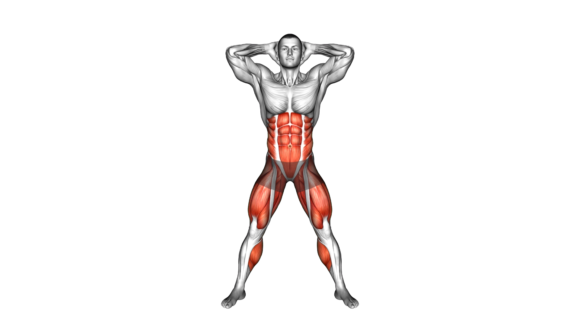 Standing Alternate Side Crunch and Raise exercise demonstration