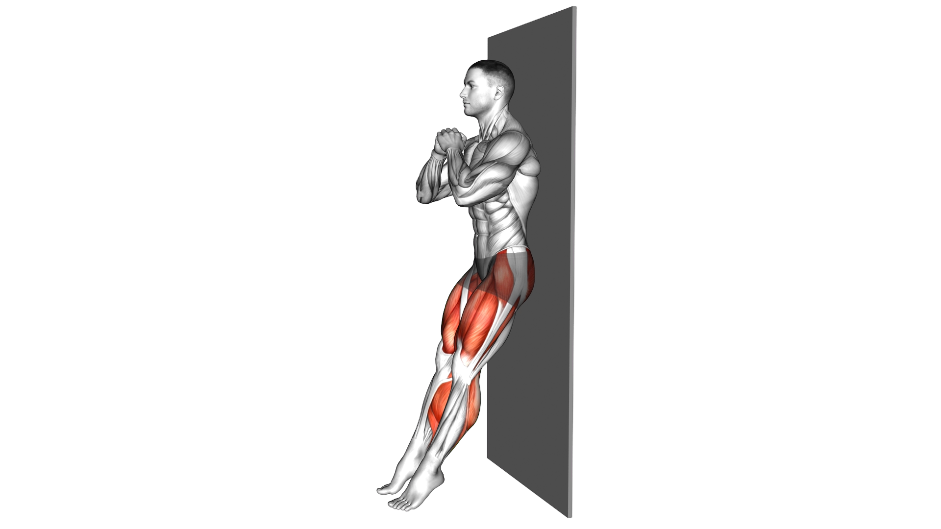 Knees and Toes Point Out Squat Slide Wall exercise demonstration