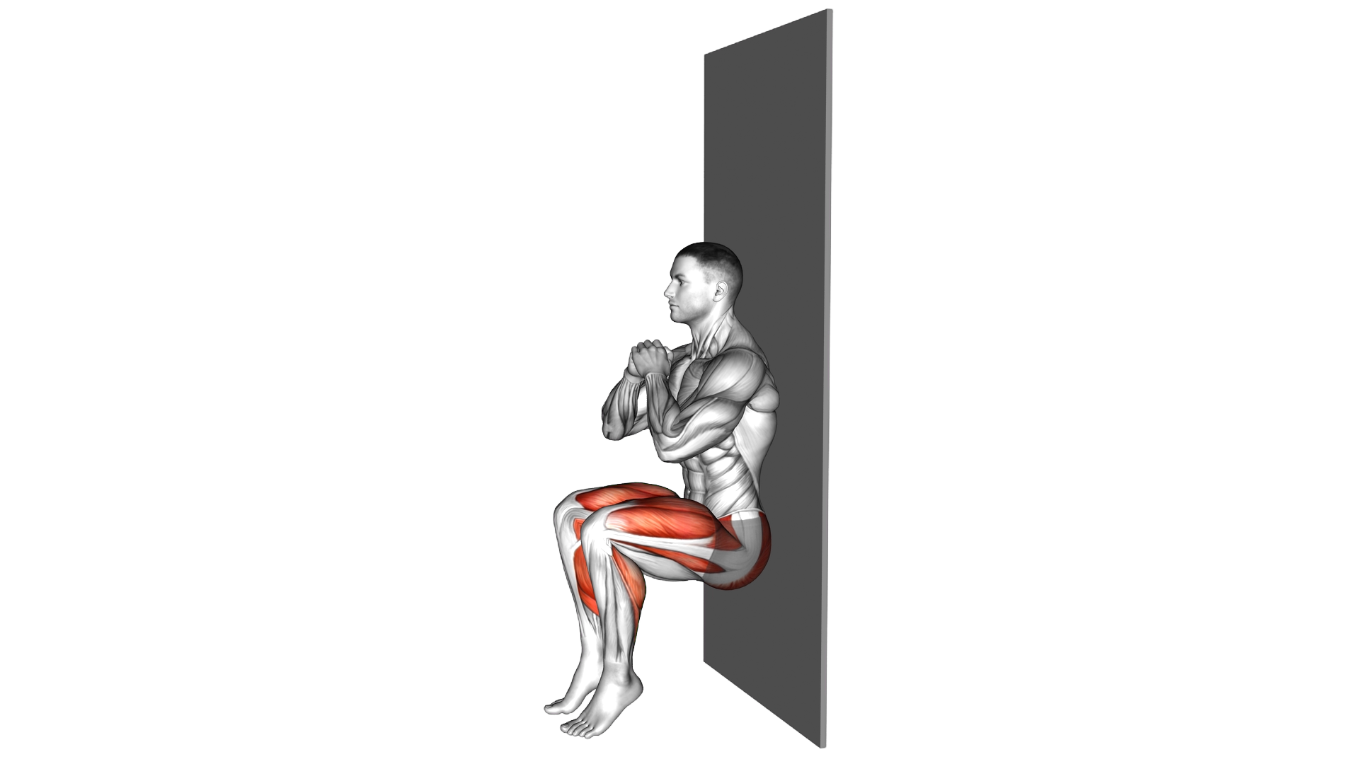Alternate Knee Cross Over Sit agains Wall exercise demonstration