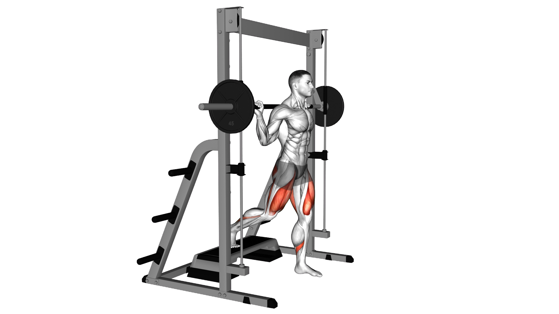 Smith Elevated Split Squat exercise demonstration