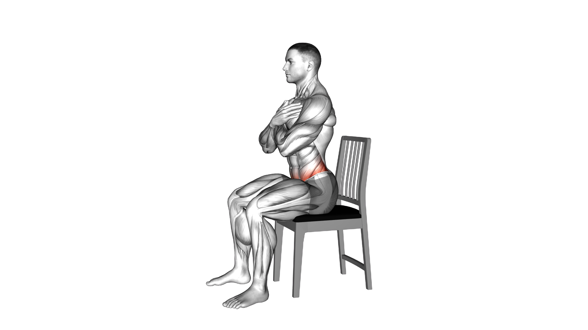 Sitting Thoracic Spine Flexion exercise demonstration