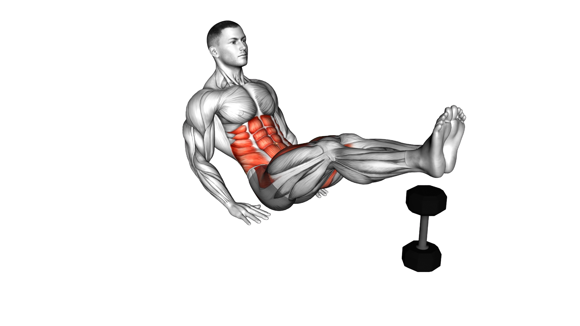 Sitting Floor Side to Side Leg Raise In Out Crunch exercise demonstration