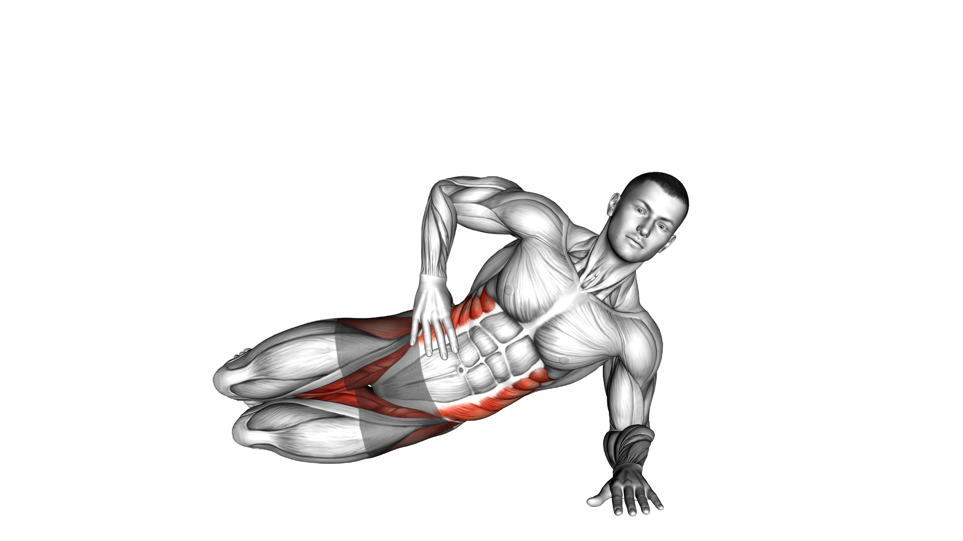 Kneeling Side Plank Raise exercise demonstration