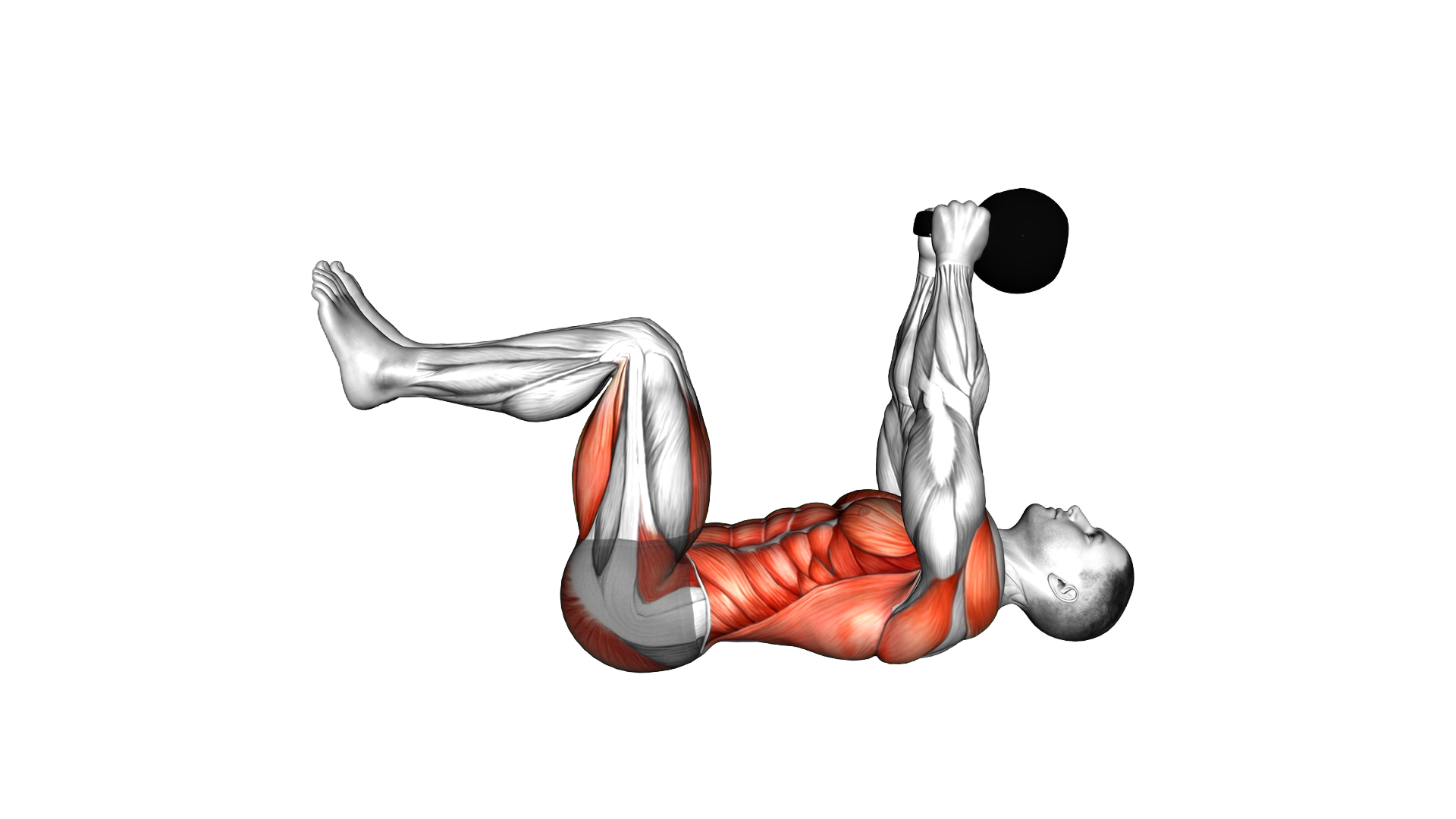 Kettlebell Pullover Dead Bug exercise demonstration