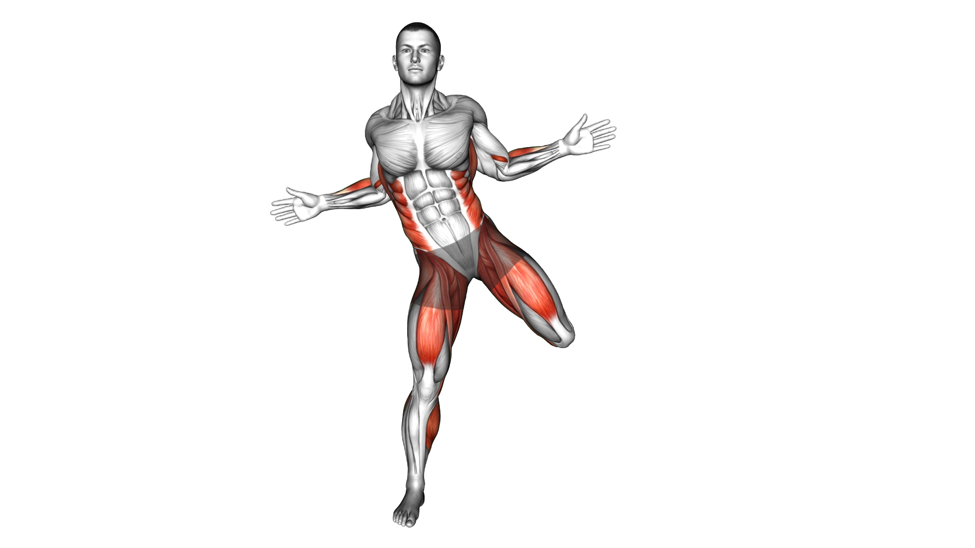Butt Kick with Row exercise demonstration