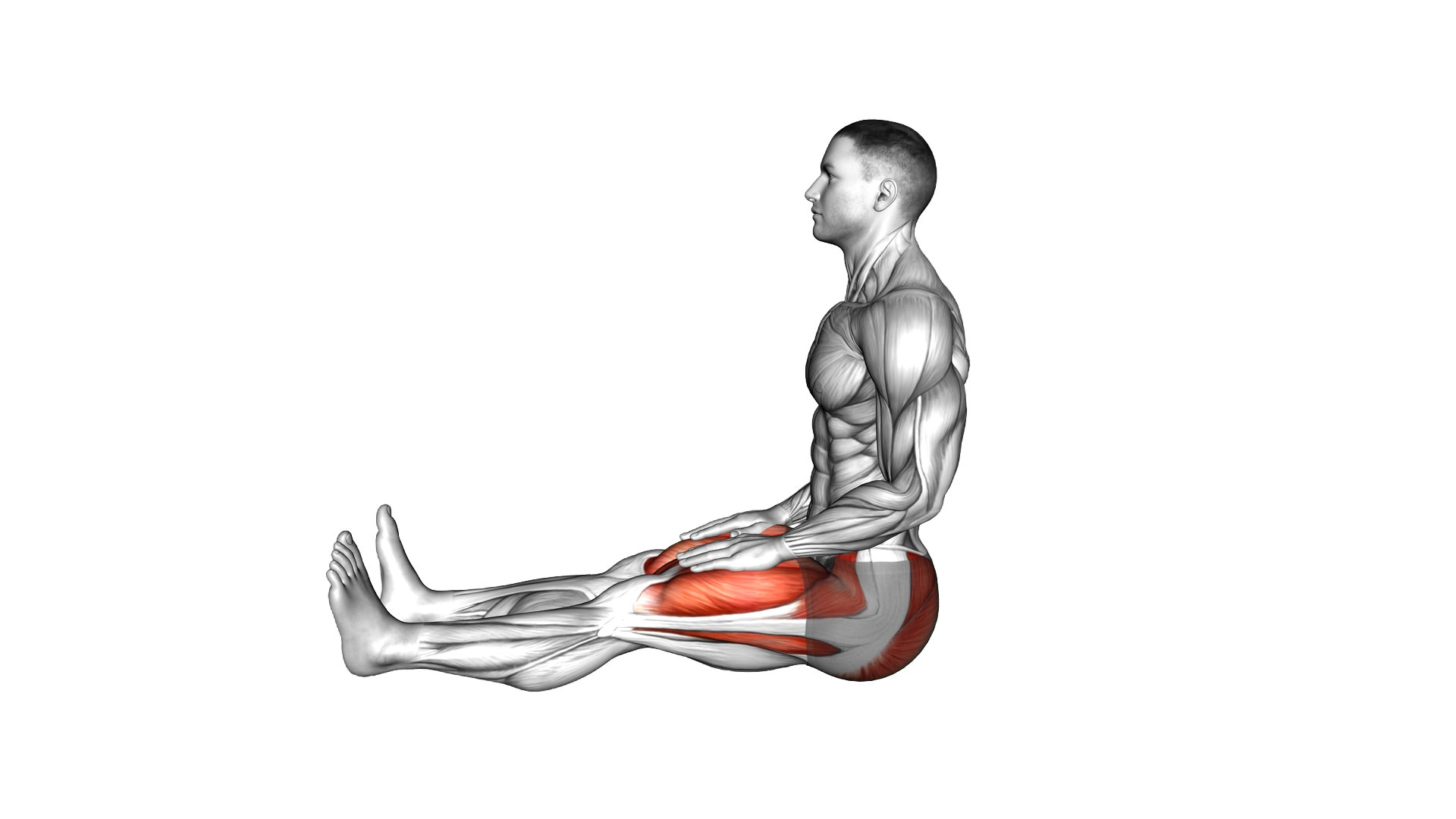 Sitting Alternating Quads Stretch exercise thumbnail