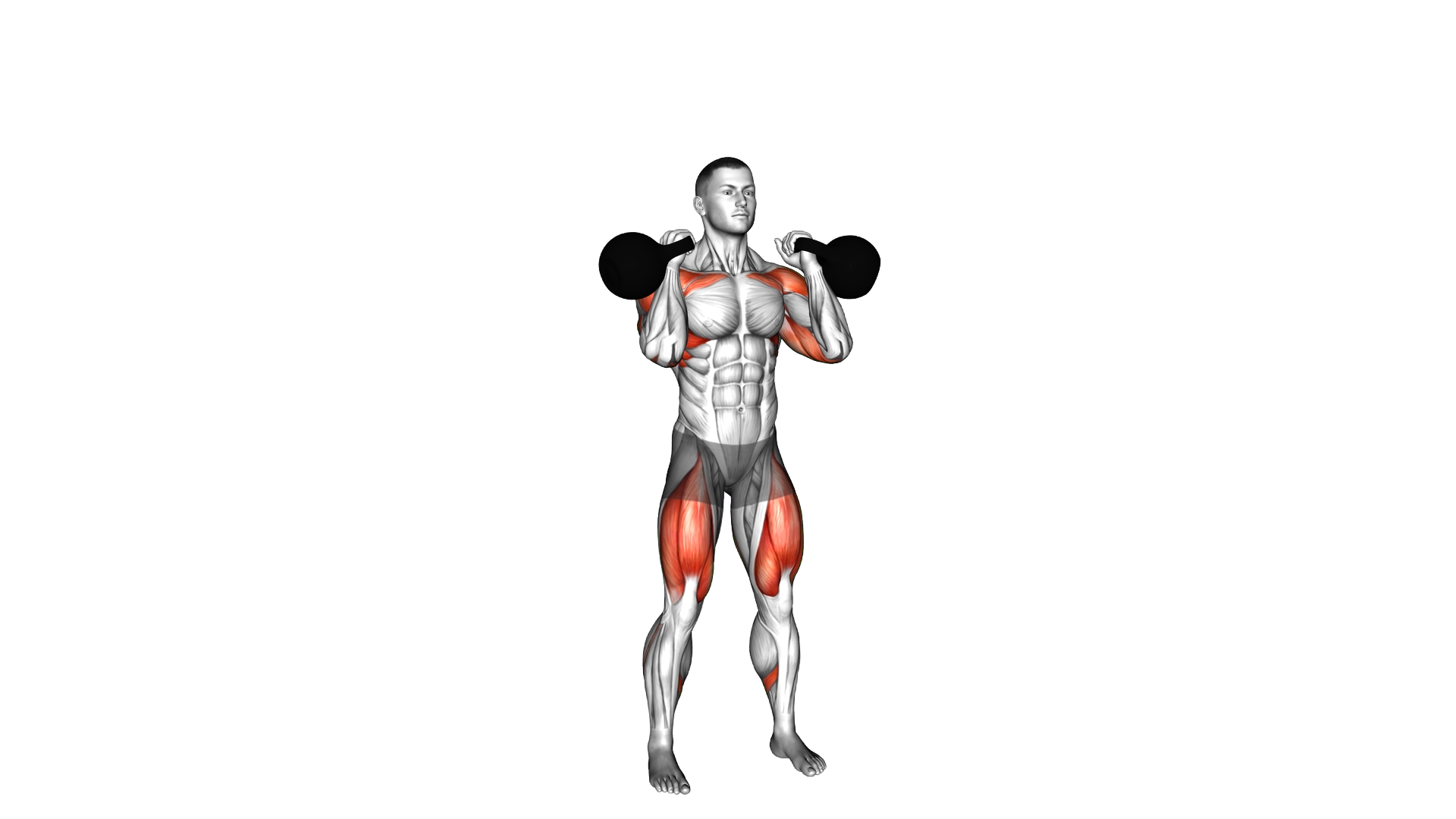 Kettlebell Alternating Arm Thruster exercise demonstration