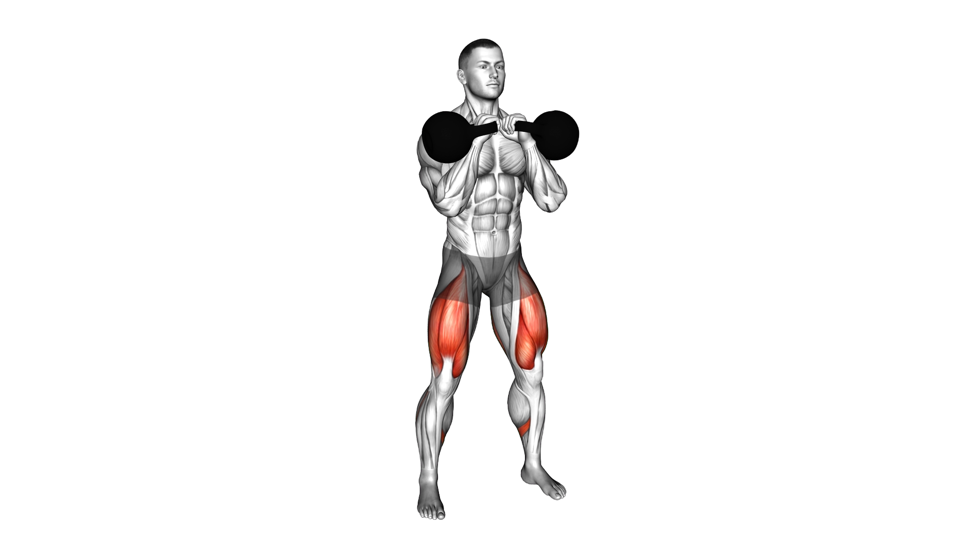 Kettlebell Double Rack Squat exercise demonstration