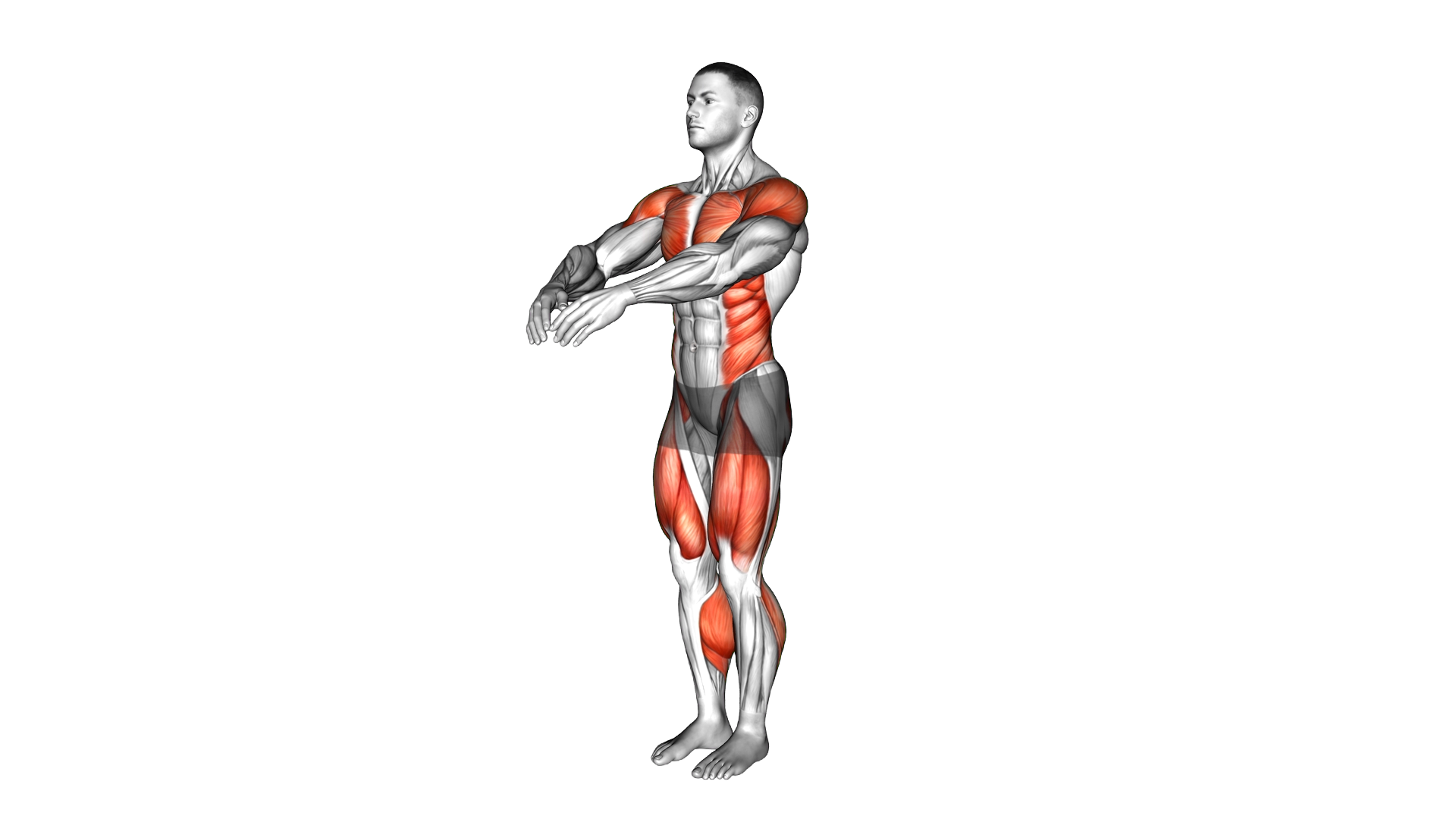 Marching On Spot Shoulders Rotation exercise demonstration