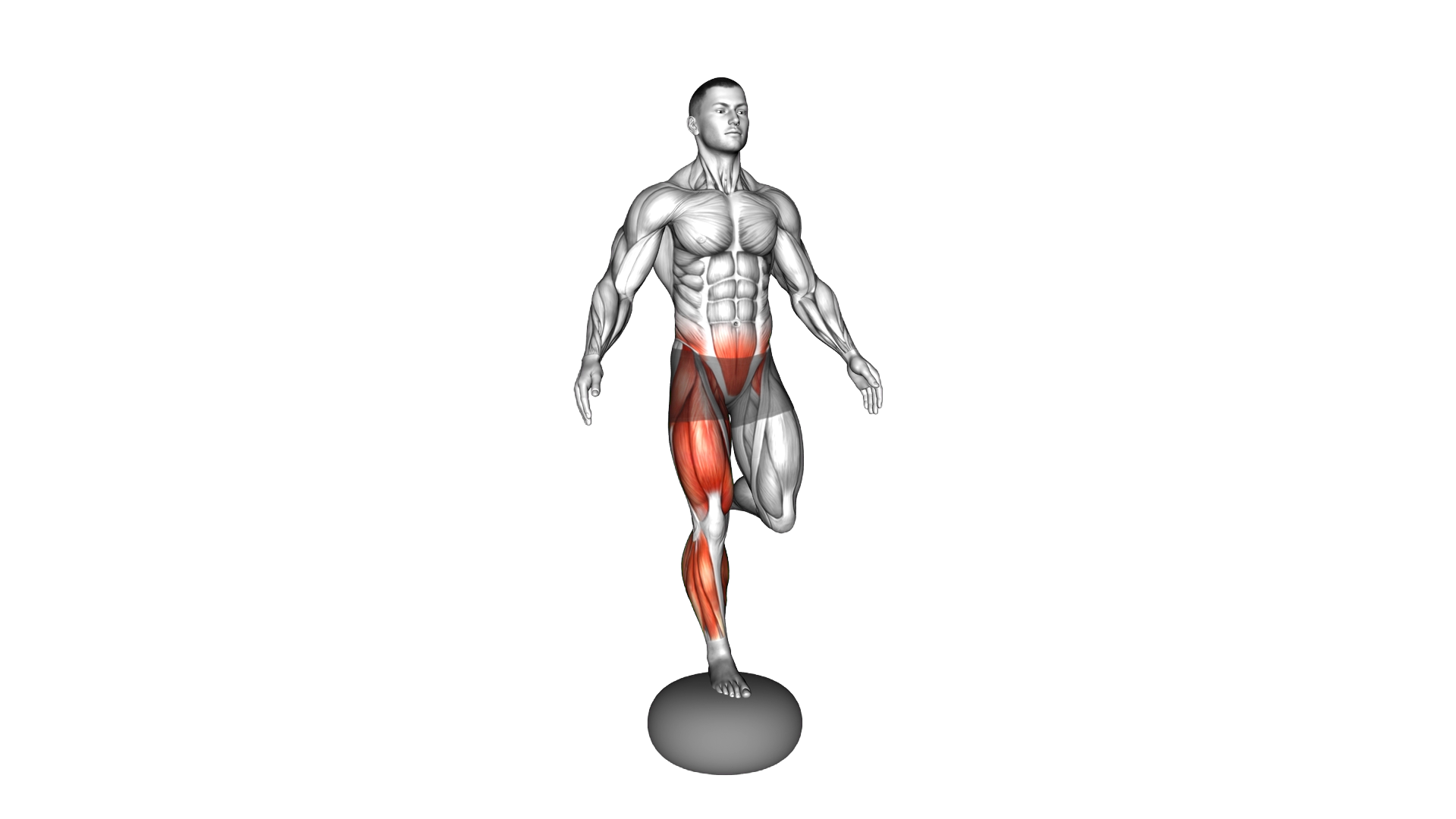 Air Pillow Single Leg Balance exercise demonstration
