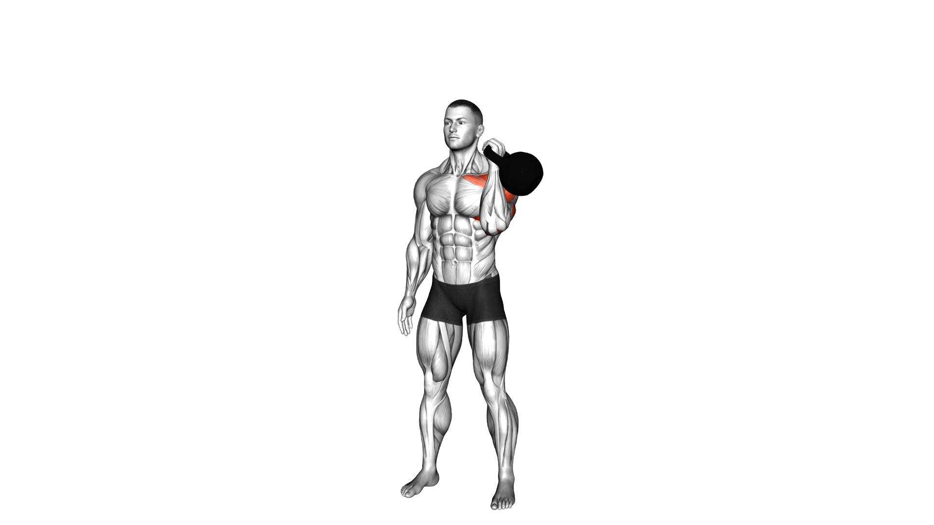 Kettlebell Single Arm Shoulder Press exercise demonstration